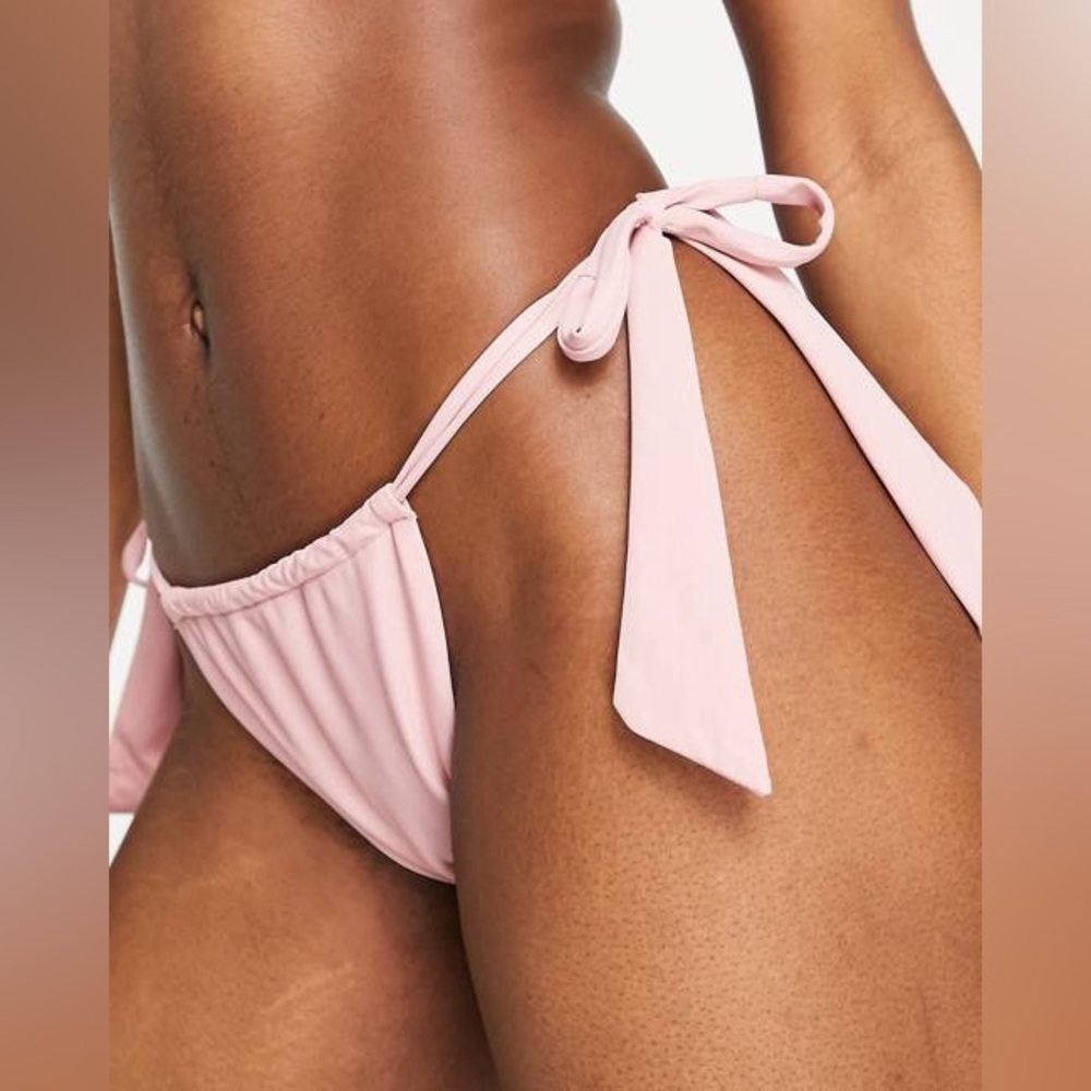NEW Missguided Pink Side-Tie Bikini Bottom‎ Size 10